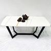 Bàn sofa mặt đá khung sắt sơn trắng TT68174