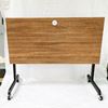 Bàn làm việc gấp gọn chân có bánh xe gỗ Plywood phủ melamin SPD68171