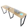 Bàn làm việc cụm 2 200x50cm gỗ Plywood phủ melamin chân Trapeze HBTC034