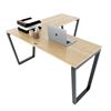 Bàn chữ L 140x140cm gỗ Plywood phủ melamin chân sắt Trapeze HBTC037