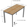 Bàn làm việc 140x60cm gỗ Plywood phủ melamin chân sắt Oval HBOV034