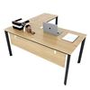 Bàn chữ L 160x160cm gỗ Plywood phủ melamin chân sắt Oval HBOV043