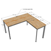 Bàn chữ L 160x160cm gỗ Plywood phủ melamin chân sắt Oval HBOV043