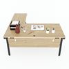 Bàn làm việc chữ L 160x150cm gỗ Plywood phủ melamin chân sắt Aconcept HBAC044