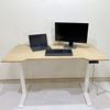 Bàn nâng hạ FlexiDesk gỗ Plywood vân sồi 2 khớp chỉnh điện FLD004