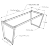 Chân sắt lắp ráp cho mặt bàn họp 180x90cm