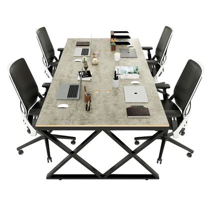 Bàn cụm 4 240x120cm gỗ Plywood phủ melamin chân Xconcept HBXC038