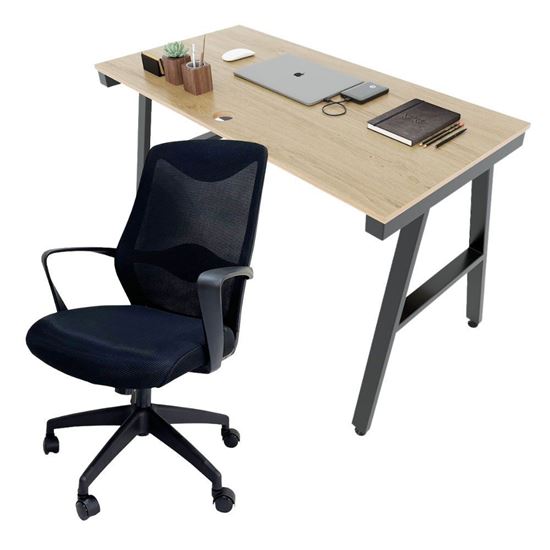 Combo bàn làm việc hệ Aconcept và ghế làm việc chân xoay CB68156