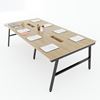 Bàn họp 240x120cm gỗ Plywood phủ melamin chân sắt Aconcept HBAC049