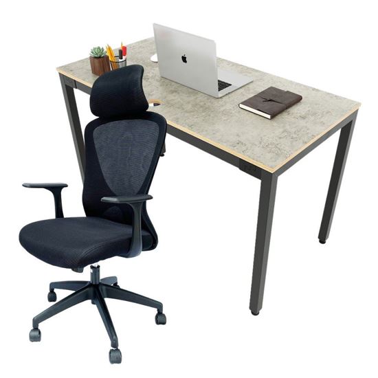 Combo bàn làm việc hệ Uconcept và ghế chân xoay có tựa đầu CB68155