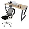 Combo bàn làm việc 140x60cm và ghế chân xoay tay lật CB68157