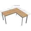Chi tiết kích thước bàn chữ L 160x160cm