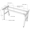 Bàn làm việc 140x60cm gỗ Plywood phủ melamin chân sắt Aconcept HBAC035