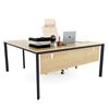Bàn chữ L 160x160cm gỗ Plywood phủ melamin chân sắt Oval HBOV043