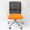 Ghế văn phòng chân xoay nệm cam khung trắng Java XT01 HOGVP137