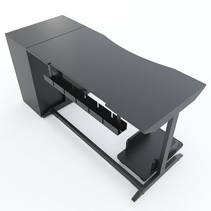 Bàn Gaming TaUP gỗ cao su một bên tủ GD68037