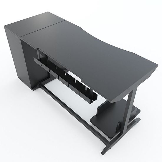 Bàn Gaming TaUP gỗ cao su một bên tủ GD68037