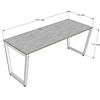 Bàn làm việc 180x70cm gỗ Plywood phủ melamin chân sắt Trapeze HBTC047