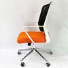 Ghế văn phòng chân xoay nệm cam khung trắng Java XT01 HOGVP137
