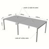 Bàn cụm 4 240x120cm gỗ Plywood phủ melamin chân Slean HBSL016