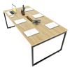 Bàn họp 180x90cm gỗ Plywood phủ melamin chân hệ Slean HBSL022