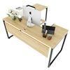 Bàn làm việc chữ 160x150cm gỗ Plywood chân sắt hệ SLEAN HBSL019
