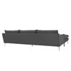 Sofa góc chữ L 280x86cm chân inox nệm bọc vải SFL68021
