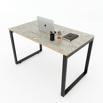 Bàn làm việc 120x70cm gỗ Plywood melamin màu bê tông hệ Rectang HBRT044