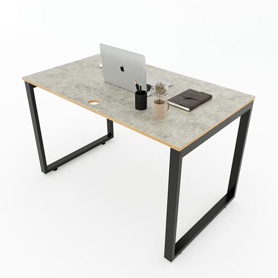 Bàn làm việc 120x70cm gỗ Plywood melamin màu bê tông hệ Rectang HBRT044