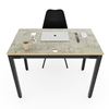 Bàn làm việc 100x60cm gỗ Plywood màu bê tông chân Uconcept HBUC038