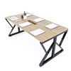 Bàn họp 180x90cm gỗ Plywood vân sồi chân sắt Kconcept HBKC042
