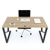 Bàn làm việc 140x70cm gỗ Plywood melamin vân sồi chân sắt hệ Kconcept HBKC031