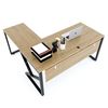 Bàn chữ L 160x150cm gỗ Plywood vân sồi chân sắt Kconcept HBKC039
