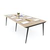Bàn họp 240x120cm gỗ Plywood vân sồi chân sắt hệ CONE HBCO030