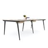 Bàn họp 240x120cm gỗ Plywood vân sồi chân sắt hệ CONE HBCO030