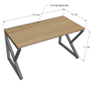 Bàn làm việc 140x70cm gỗ Plywood melamin vân sồi chân sắt hệ Kconcept HBKC031