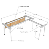 Bàn chữ L 160x150cm gỗ Plywood phủ melamin chân sắt CONE HBCO039