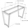 Bàn làm việc 100x50cm gỗ Plywood phủ melamin chân sắt Trapeze HBTC026