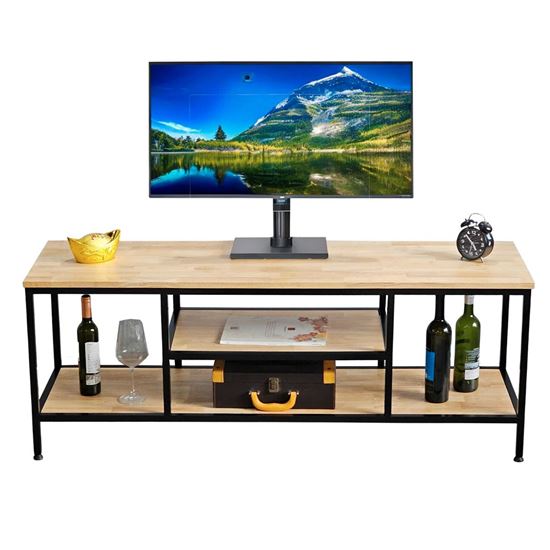 Kệ Tivi ZAME 140cm đơn giản khung sắt gỗ cao su KTV68077