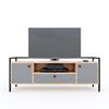 Kệ tivi hiện đại ALAN 140cm gỗ cao su khung sắt KTV68081