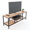 Kệ Tivi ZAME 140cm đơn giản khung sắt gỗ cao su KTV68077