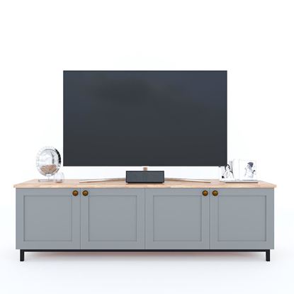 Kệ Tivi GILO 160CM gỗ cao su 4 cửa KTV68072