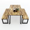 Bàn ăn HAKO gỗ tràm chân sắt BA68072