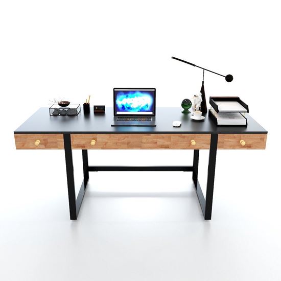 Bàn giám đốc 180x70cm có ngăn kéo gỗ cao su chân sắt BGD68050