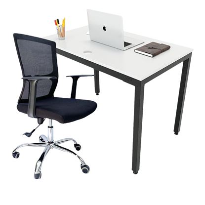 Combo bàn làm việc 120x60cm và ghế chân xoay CB68137