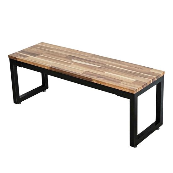 Ghế băng dài 120x40cm gỗ tràm chân sắt GBD011