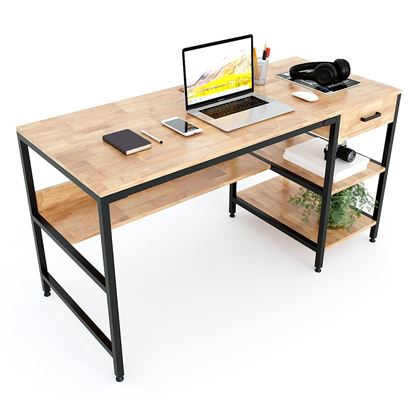 Bàn làm việc có ngăn kéo chân kết hợp kệ BD68079