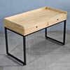 Bàn làm việc 2 ngăn kéo gỗ cao su chân sắt BD68075