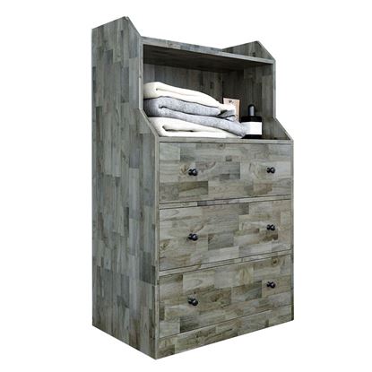 Tủ quần áo 3 ngăn kéo gỗ cao su TQA68032