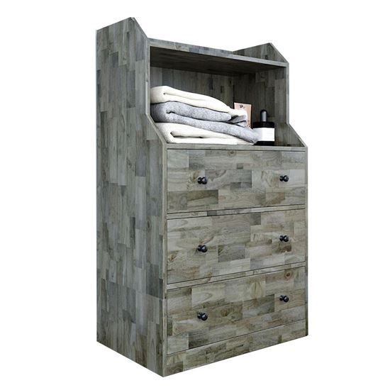 Tủ quần áo 3 ngăn kéo gỗ cao su TQA68032